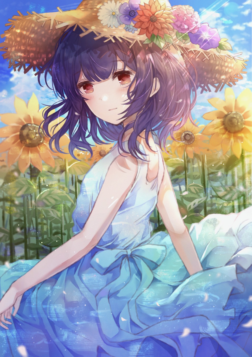 dress, morino_rinze, namamake, skirt_lift, summer_dress, the_idolm@ster, the_idolm@ster_shiny_colors