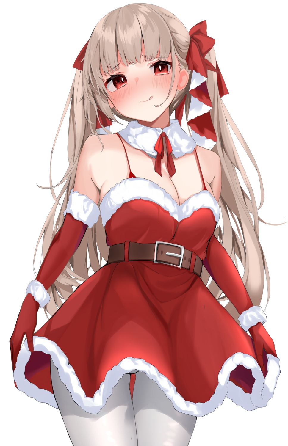 azur_lane, christmas, dress, formidable_(azur_lane), nephthys2356, pantyhose