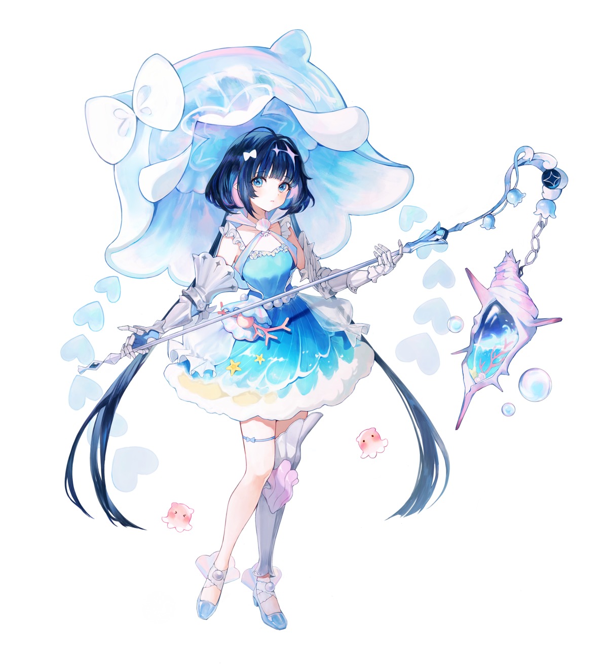 dress, garter, heels, hongnabya, thighhighs, weapon