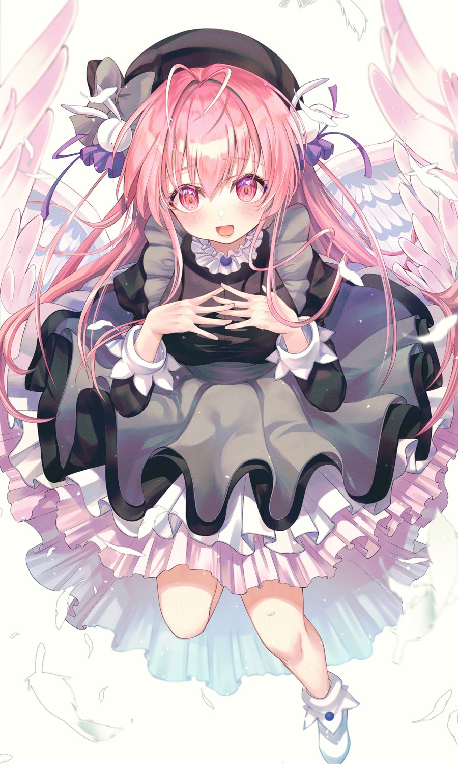 dress, gothic_lolita, liso, lolita_fashion, skirt_lift, wings