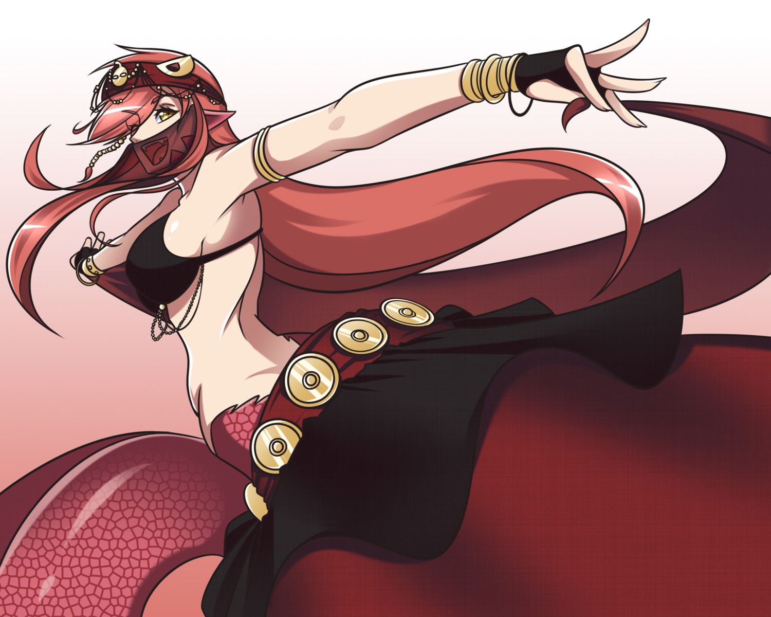 bra, loen, miia_(monster_musume), monster_girl, monster_musume_no_iru_nichijou, pointy_ears, tail