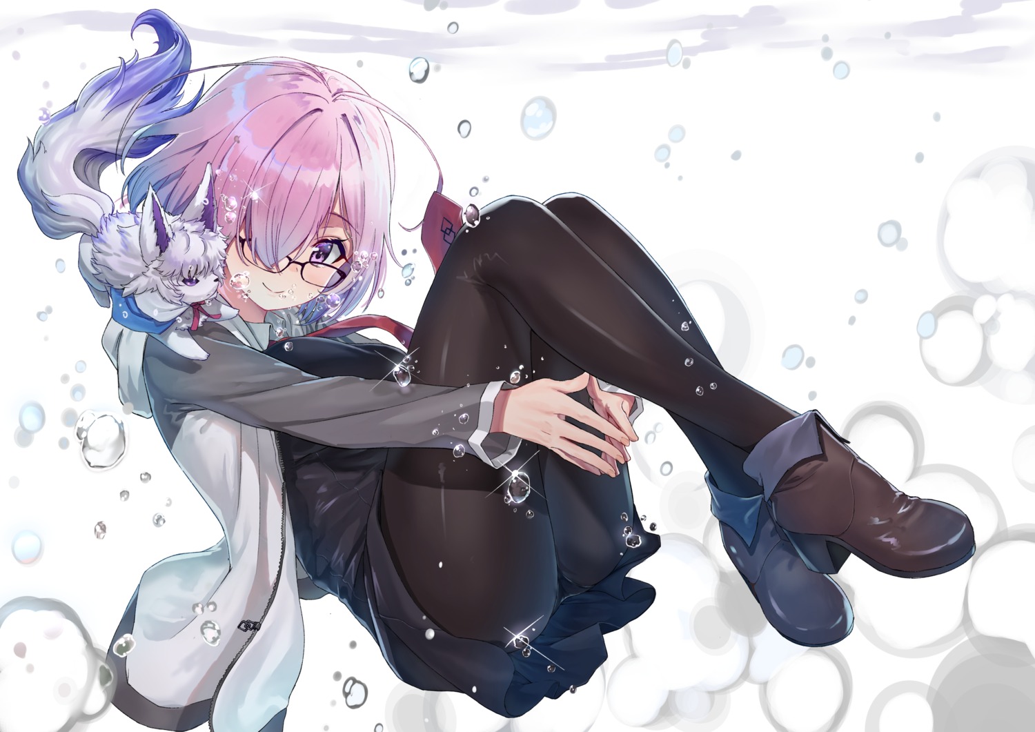 ayul, cath_palug_(fate), fate/grand_order, heels, mash_kyrielight, megane, pantsu, pantyhose