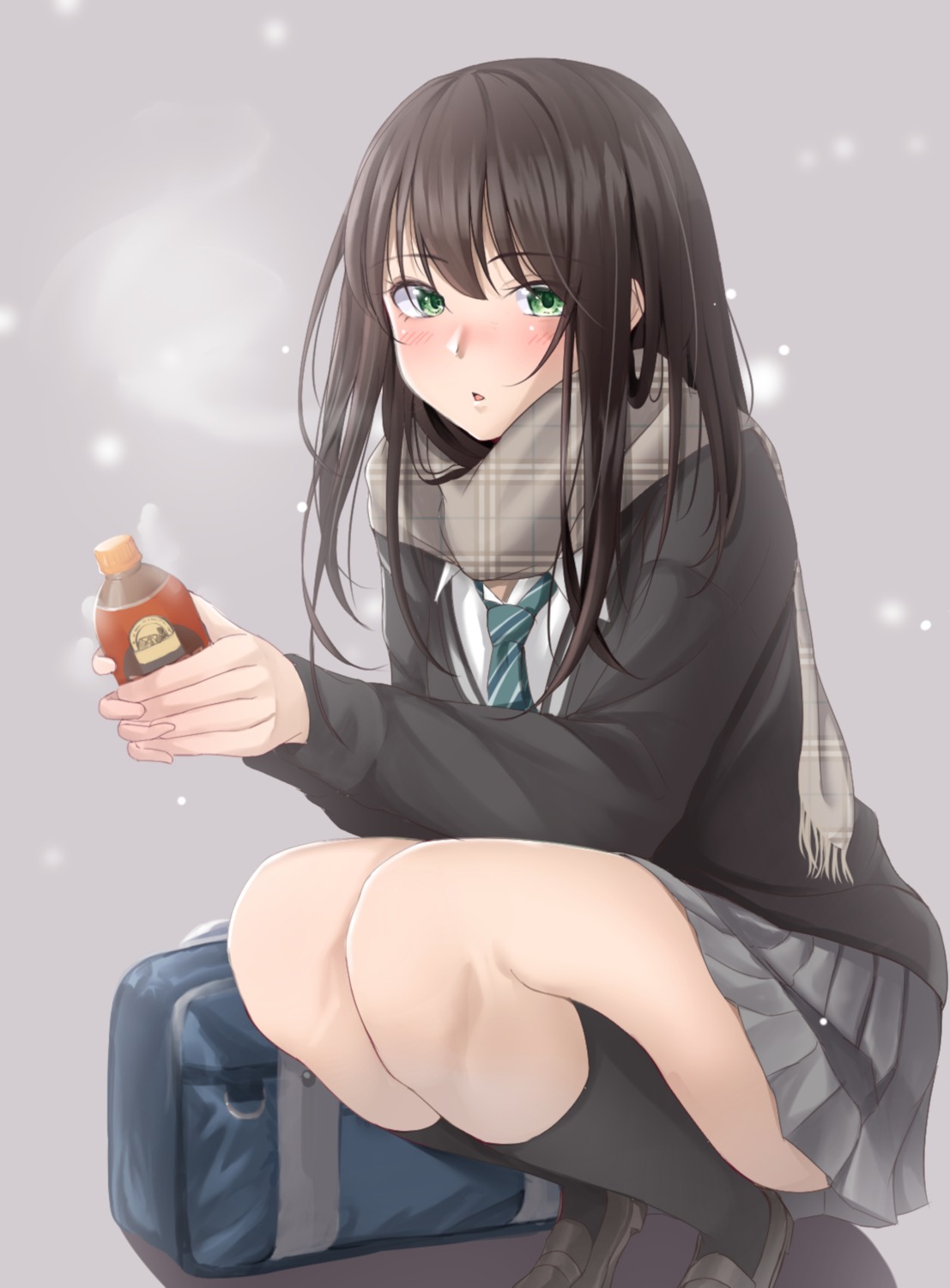 seifuku, shibuya_rin, skirt_lift, sweater, the_idolm@ster, the_idolm@ster_cinderella_girls, yoshimoto_(carpsukidayo)