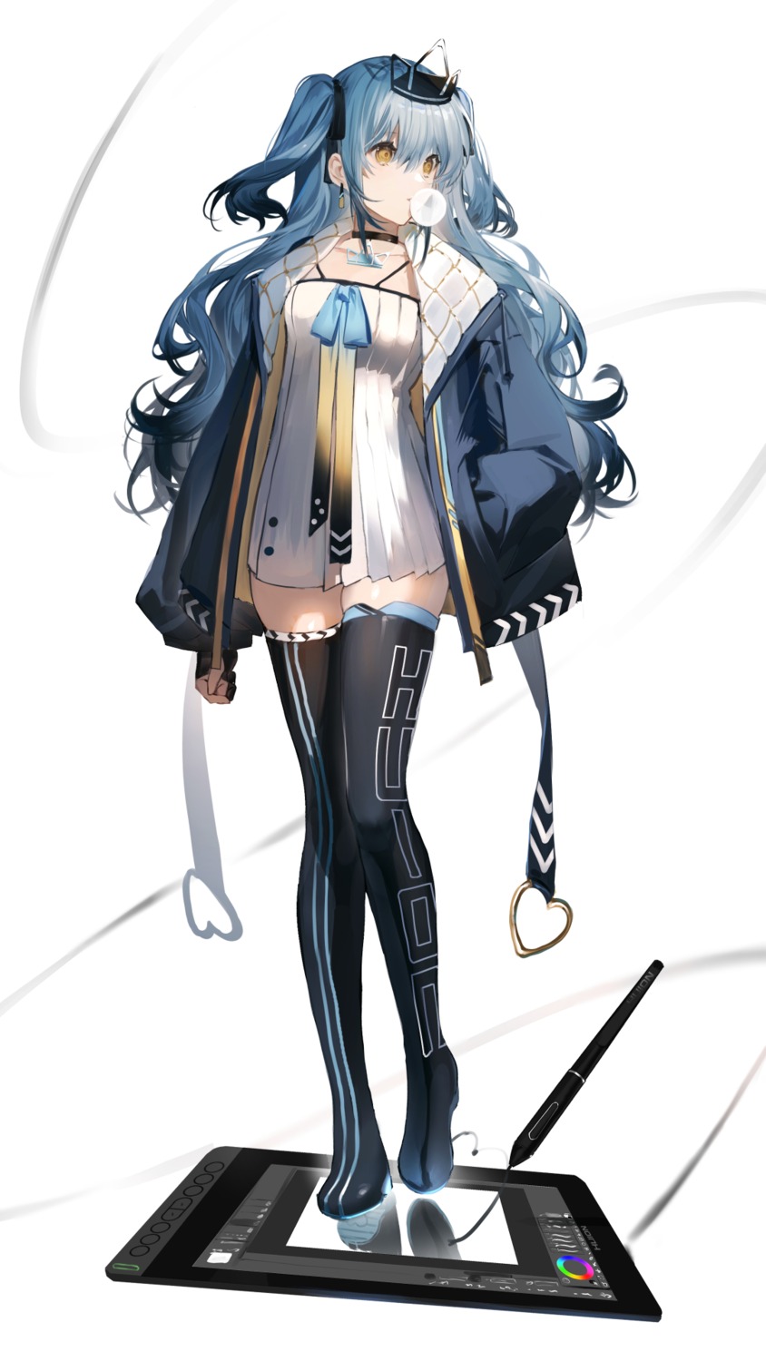 dress, hatachi8p, thighhighs