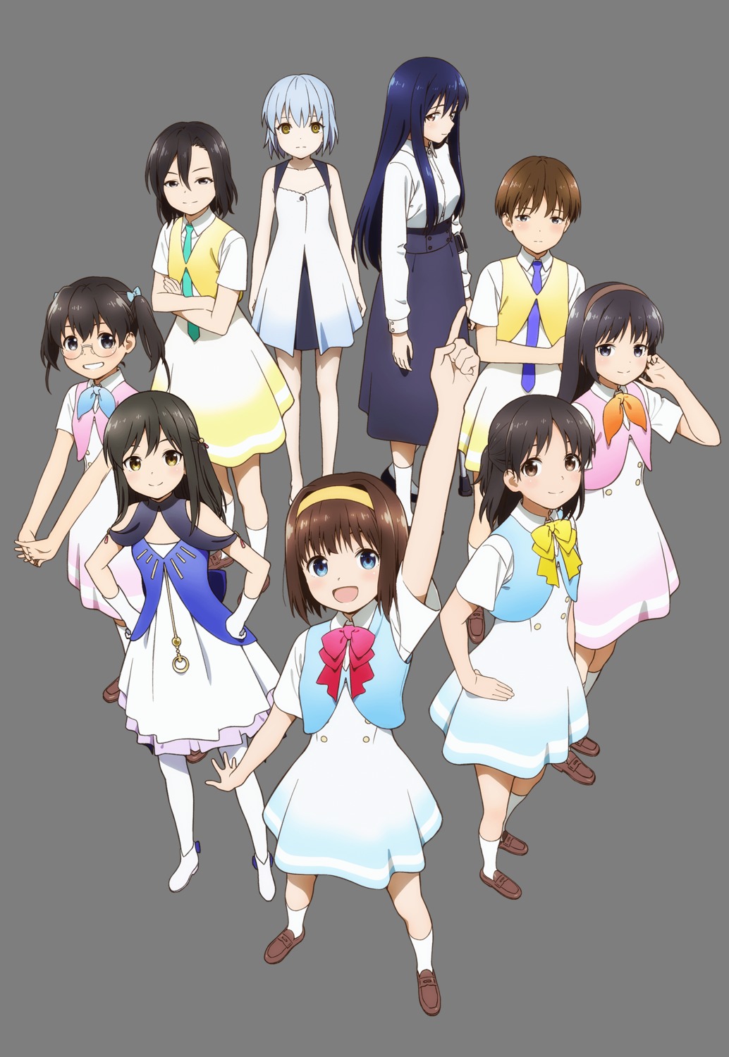 asagi_akira, doll_(gekidol), dress, fujita_manami, gekidol, hinasaki_izumi, kagami_airi, megane, morino_seria, nakamura_mayuri, sakakibara_kaworu, seifuku, tagme, transparent_png, yamamoto_kazuharu