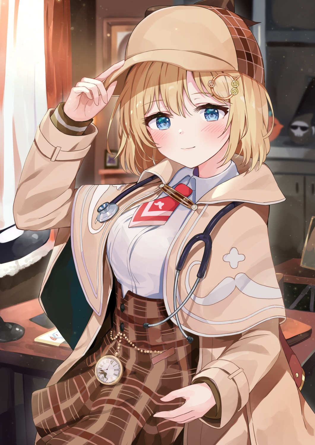 hololive, hololive_english, megane, racchi., seifuku, watson_amelia