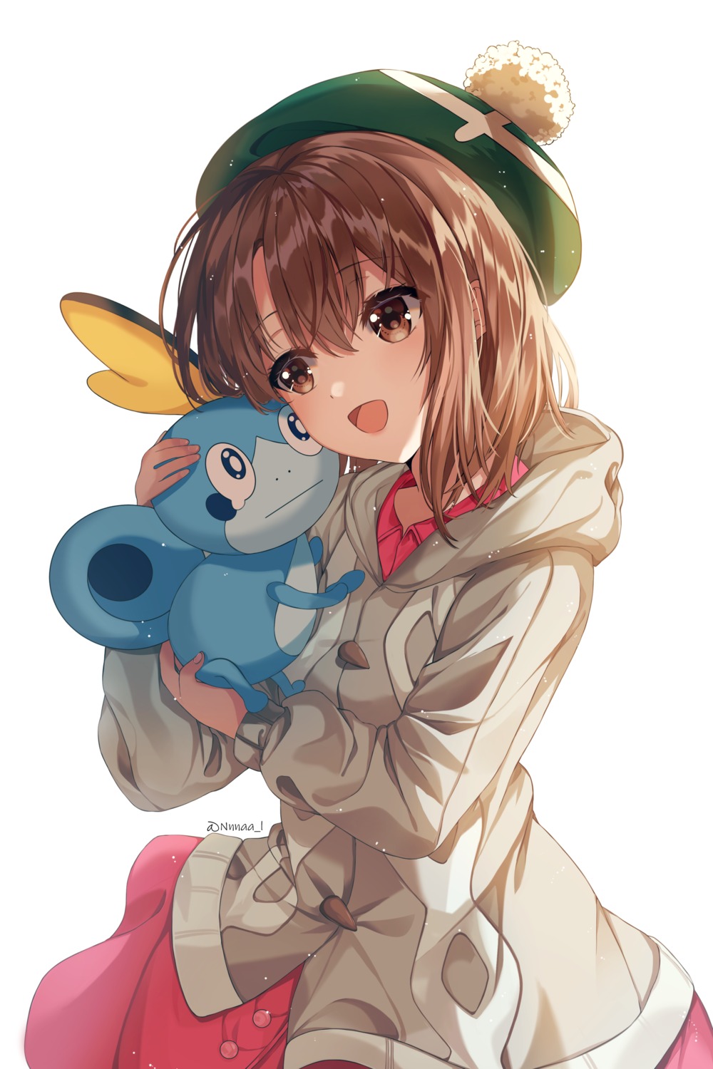 dress, nanna_(heyj2888), pokemon, pokemon_swsh, skirt_lift, sobble, yuuri_(pokemon)
