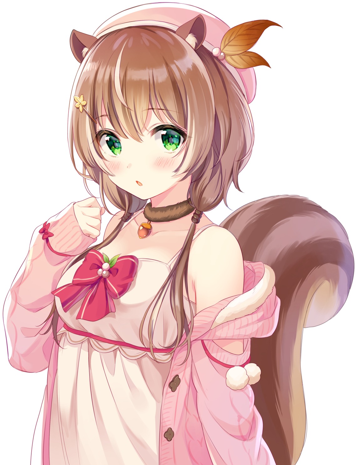 animal_ears, ayunda_risu, hololive, hololive_indonesia, sweater, tail, yatomi