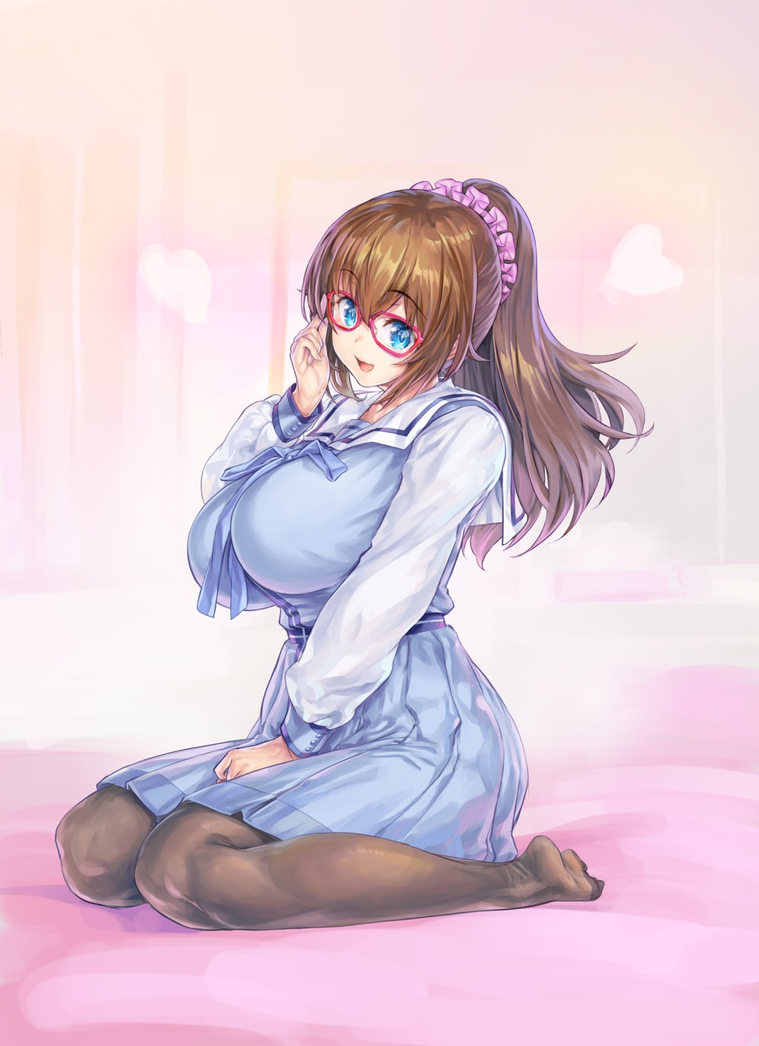 fujisaki_yua, megane, ore_p_1gou, pantyhose, seifuku, yua_(channel)