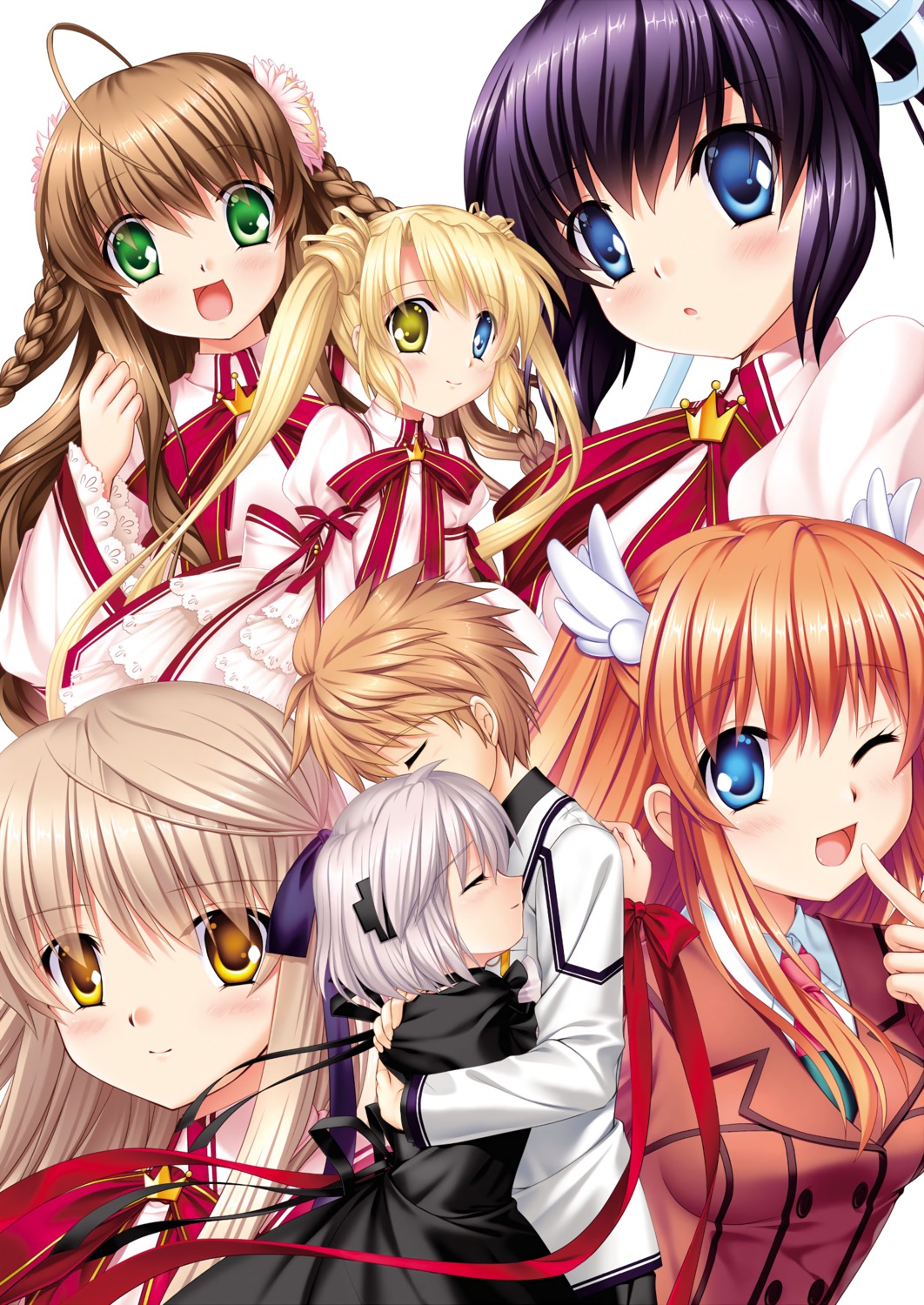 dress, gothic_lolita, heterochromia, hinoue_itaru, kagari_(rewrite), kanbe_kotori, key, konohana_lucia