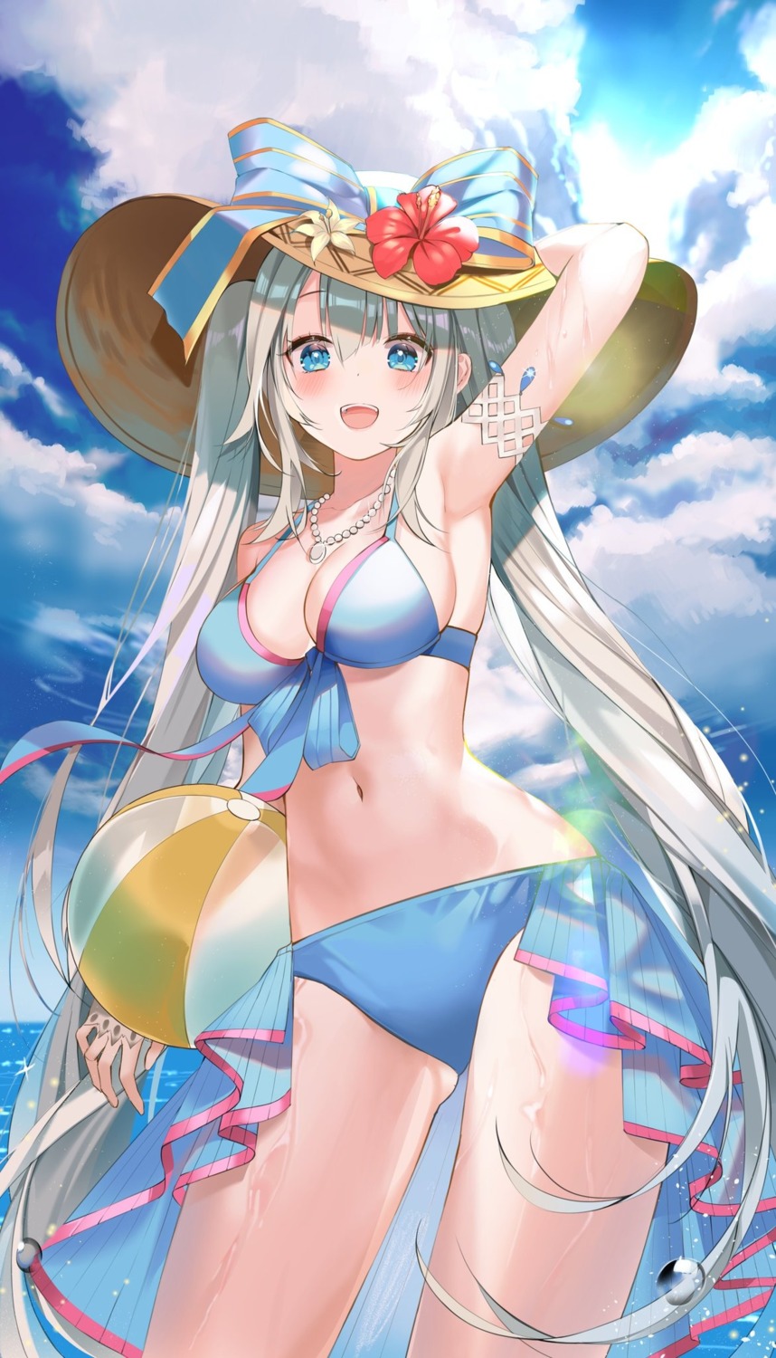 artist_revision, bikini, buri_(retty9349), cleavage, fate/grand_order, marie_antoinette_(fate), swimsuits, wet