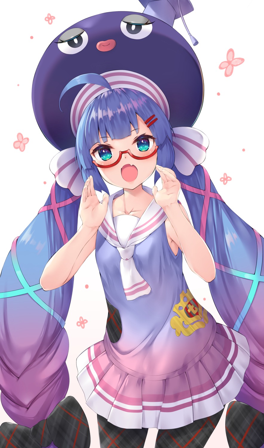 megane, nakazawa_aki, otomachi_una, pantsu, seifuku, vocaloid, voiceroid