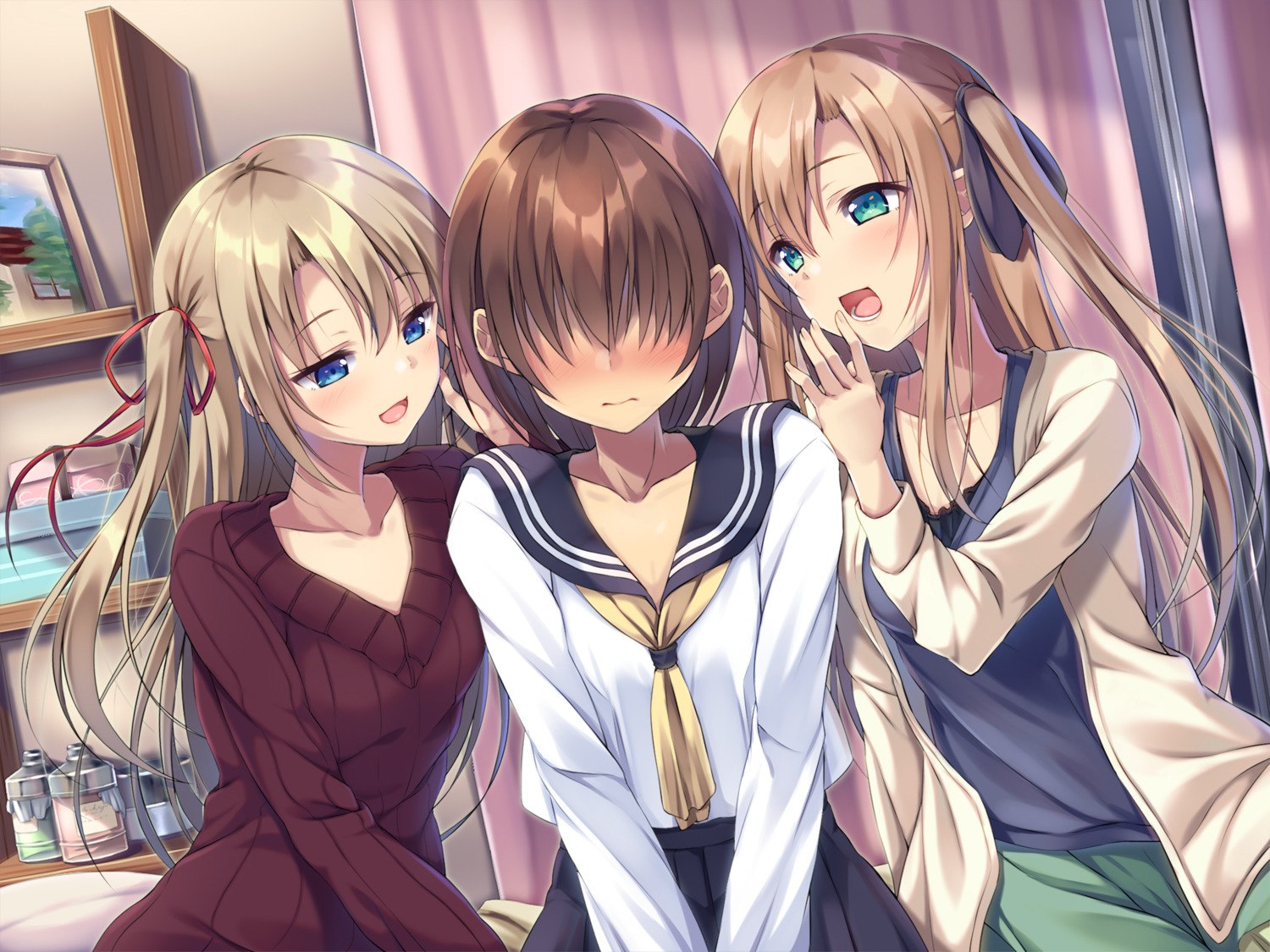 seifuku, sena_chifuyu, sweater, trap