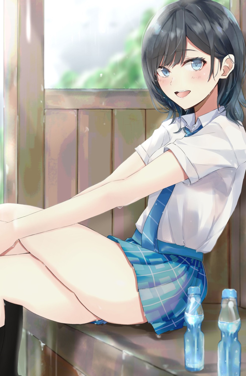 chitose-kun_wa_ramune_bin_no_naka, ka1se1, nanase_yuzuki, seifuku, skirt_lift