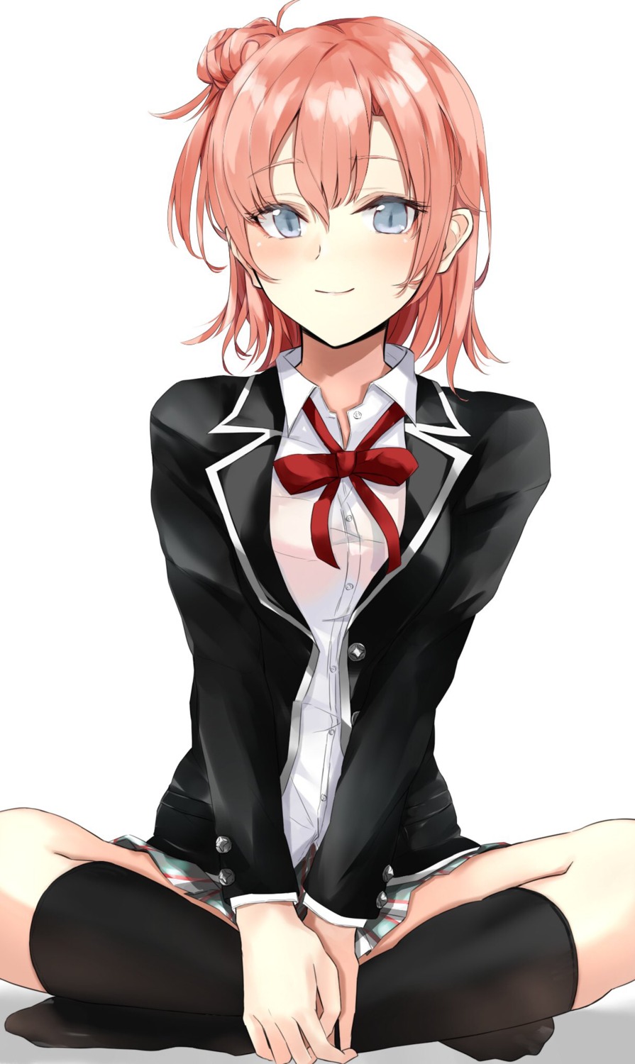 ka1se1, seifuku, skirt_lift, yahari_ore_no_seishun_lovecome_wa_machigatteiru., yuigahama_yui