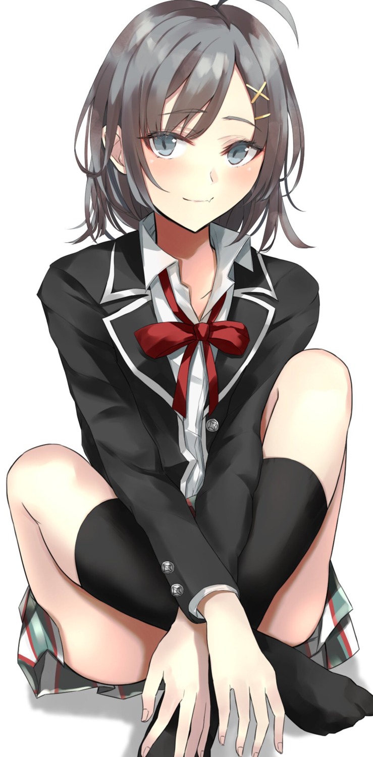 hikigaya_komachi, ka1se1, seifuku, skirt_lift, yahari_ore_no_seishun_lovecome_wa_machigatteiru.