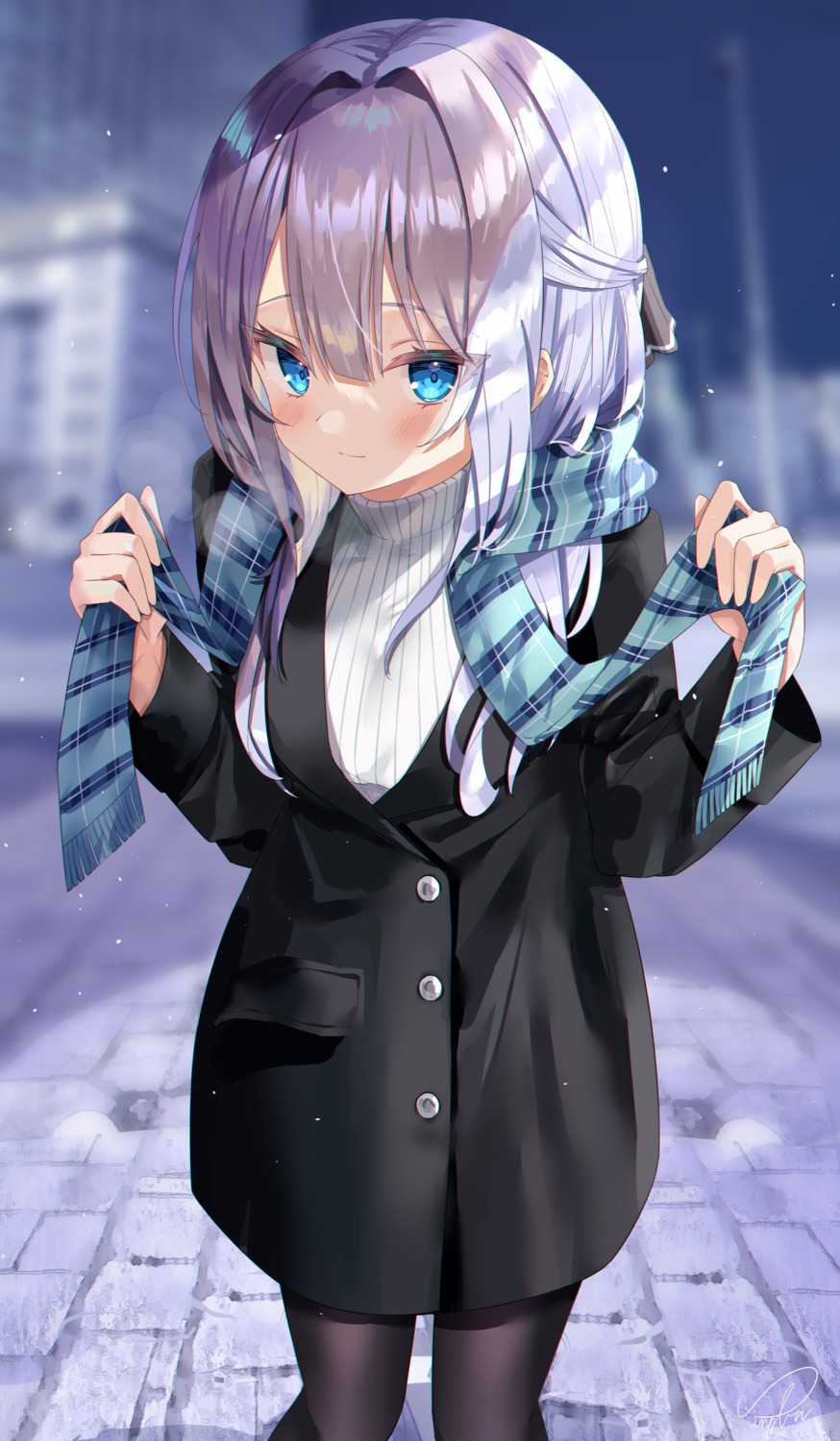 pantyhose, sinobi_illust, sweater