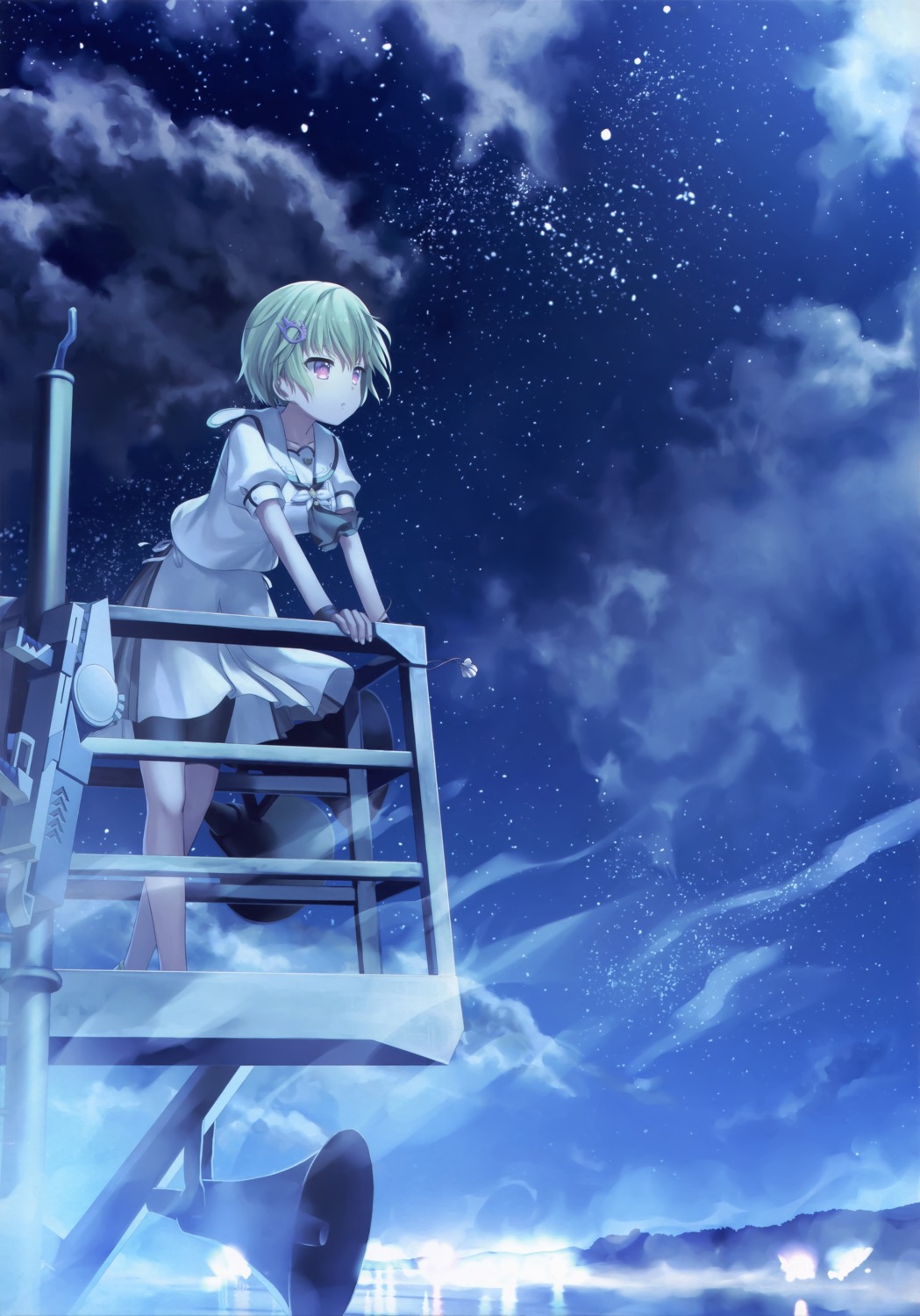 humuyun, key, nomura_miki, seifuku, skirt_lift, summer_pockets, summer_pockets_reflection_blue