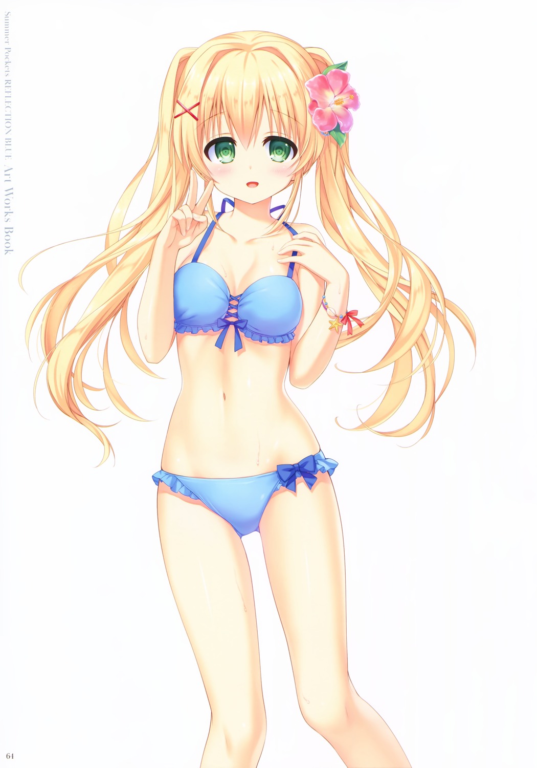 bikini, cleavage, key, nagayama_yuunon, summer_pockets, summer_pockets_reflection_blue, swimsuits, tsumugi_wenders