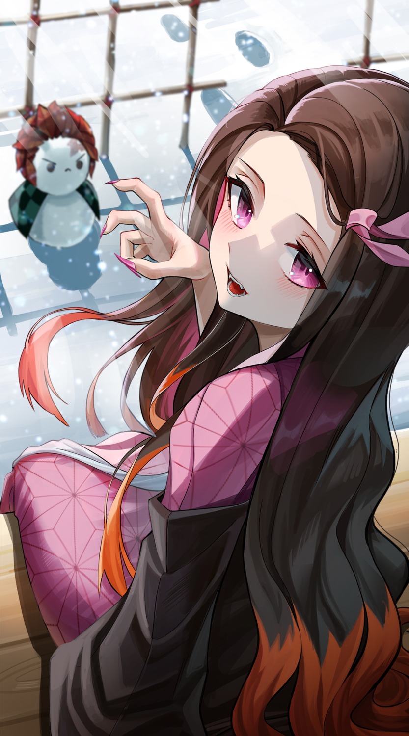 japanese_clothes, jsih, kamado_nezuko, kimetsu_no_yaiba