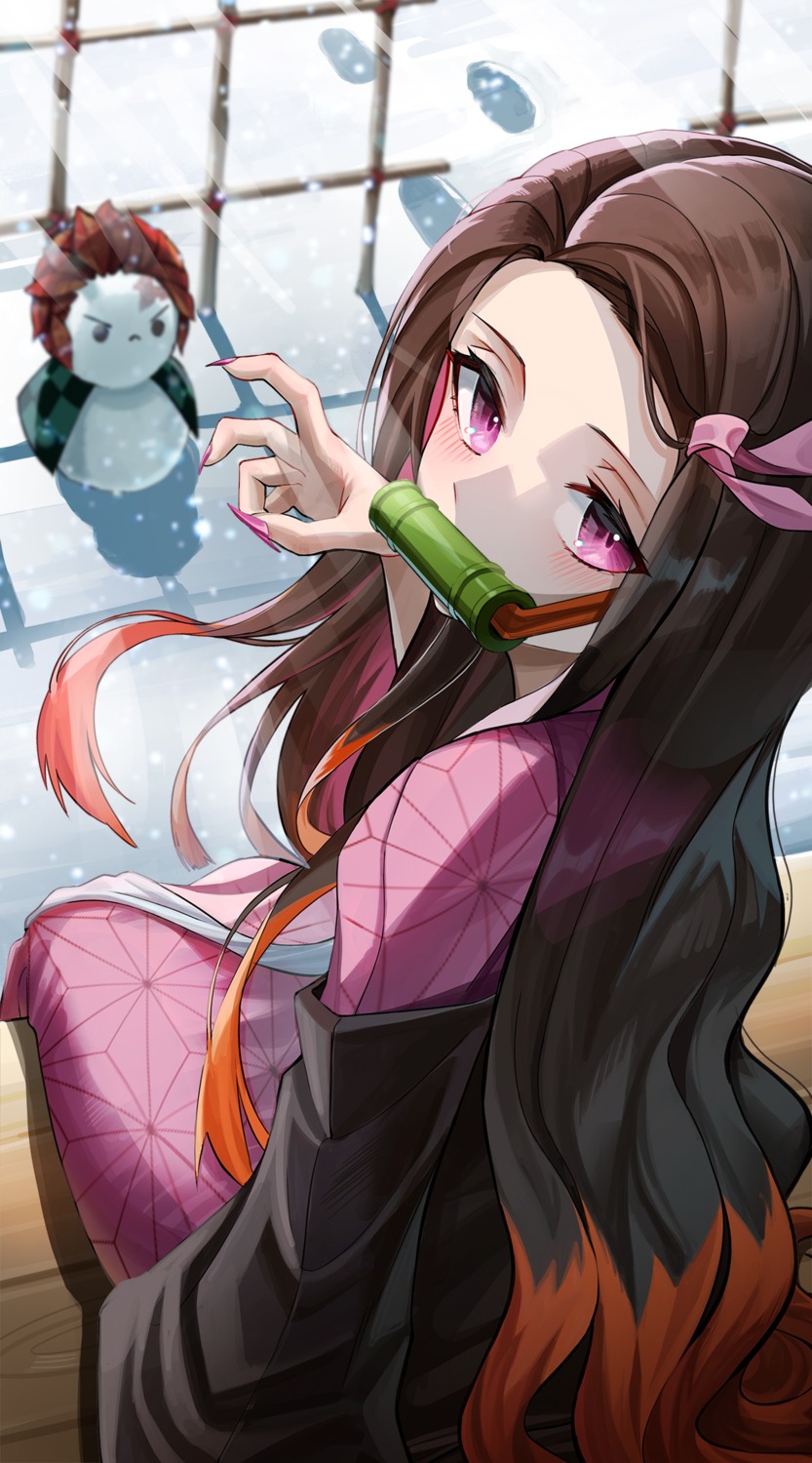 japanese_clothes, jsih, kamado_nezuko, kimetsu_no_yaiba