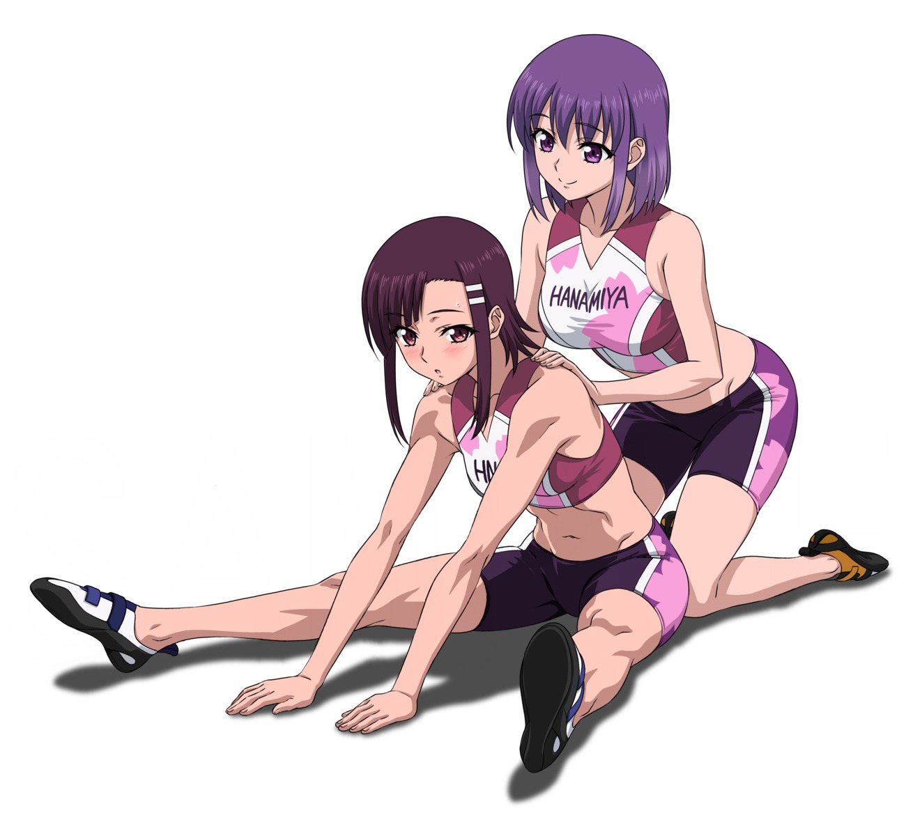 bike_shorts, gym_uniform, iwa_kakeru!_-sport_climbing_girls-, kasahara_konomi, tagme, uehara_jun