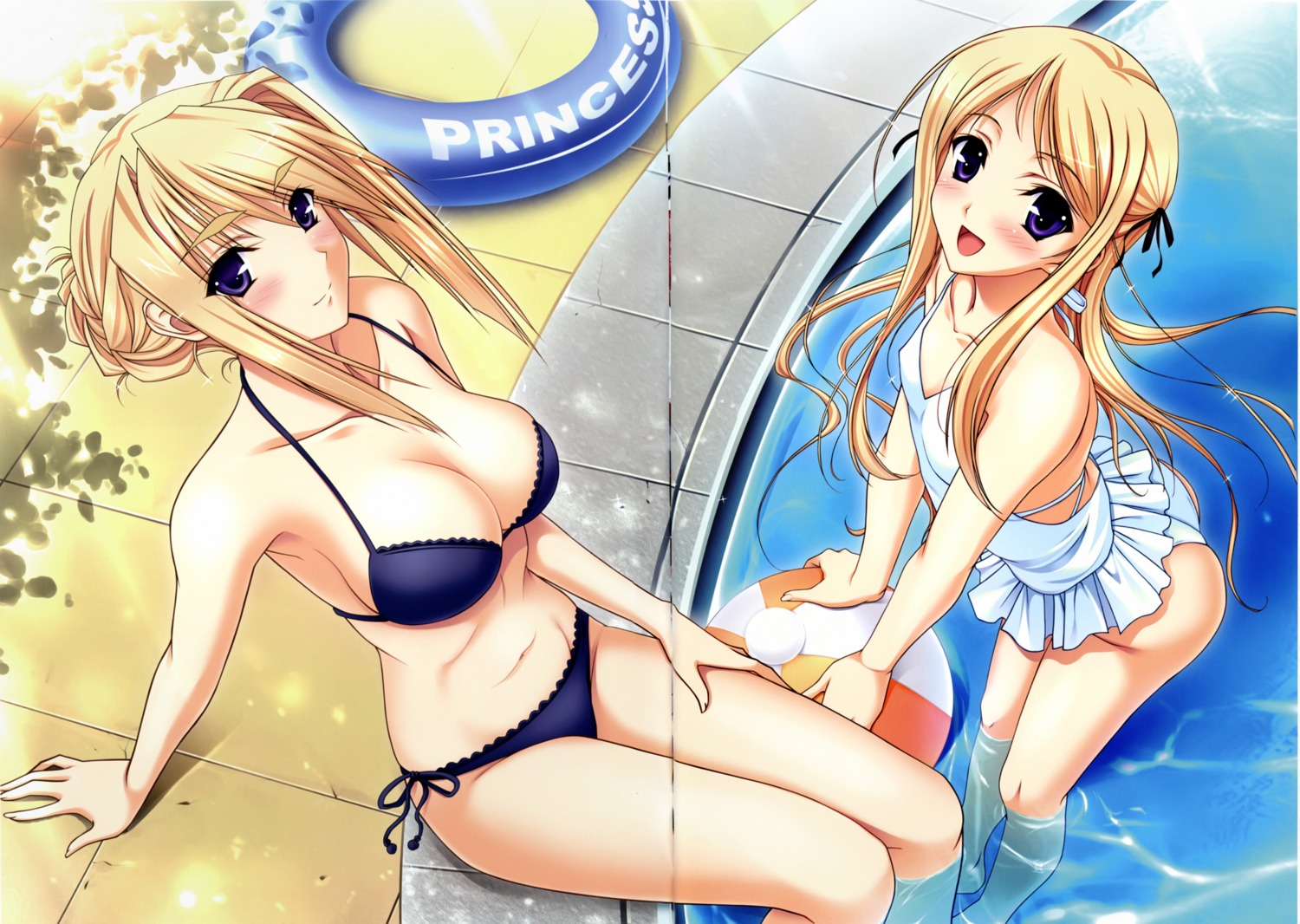ass, bikini, cleavage, crease, erect_nipples, fixme, komori_kei, maria_van_hossen