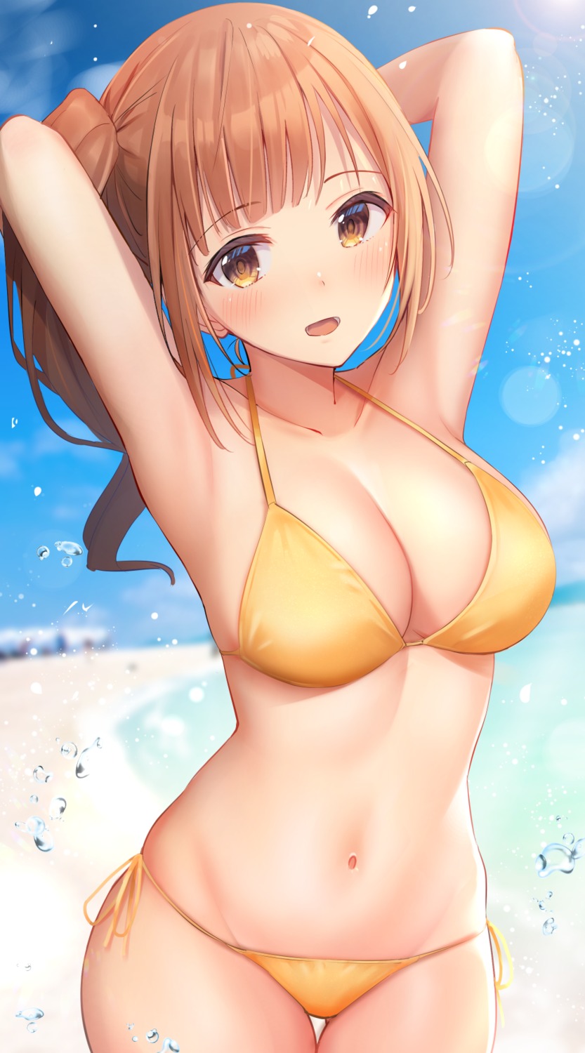 bikini, cleavage, igarashi_kyouko, swimsuits, the_idolm@ster, the_idolm@ster_cinderella_girls, yurin