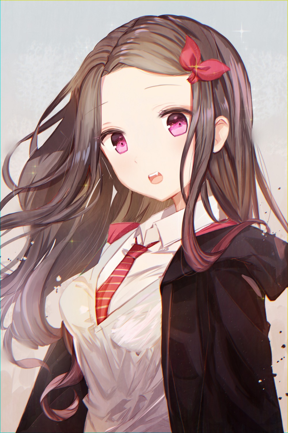 dedeko, kamado_nezuko, kimetsu_no_yaiba, seifuku, sweater