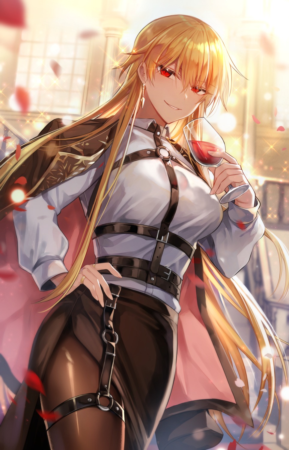 fate/photoreplica, garter, genderswap, gilgamesh_(fate), pantyhose, rijjin