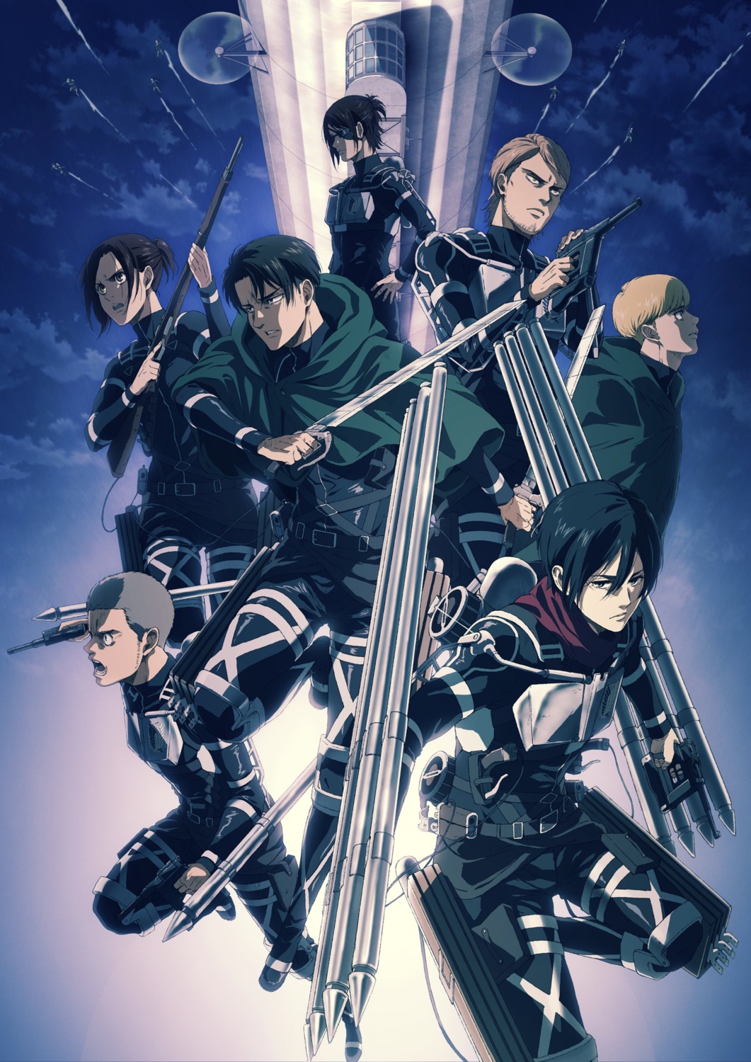 annie_leonhardt, armin_arlelt, bertholt_fuber, bodysuit, christa_lenz, eren_jaeger, gun, kishi_tomohiro