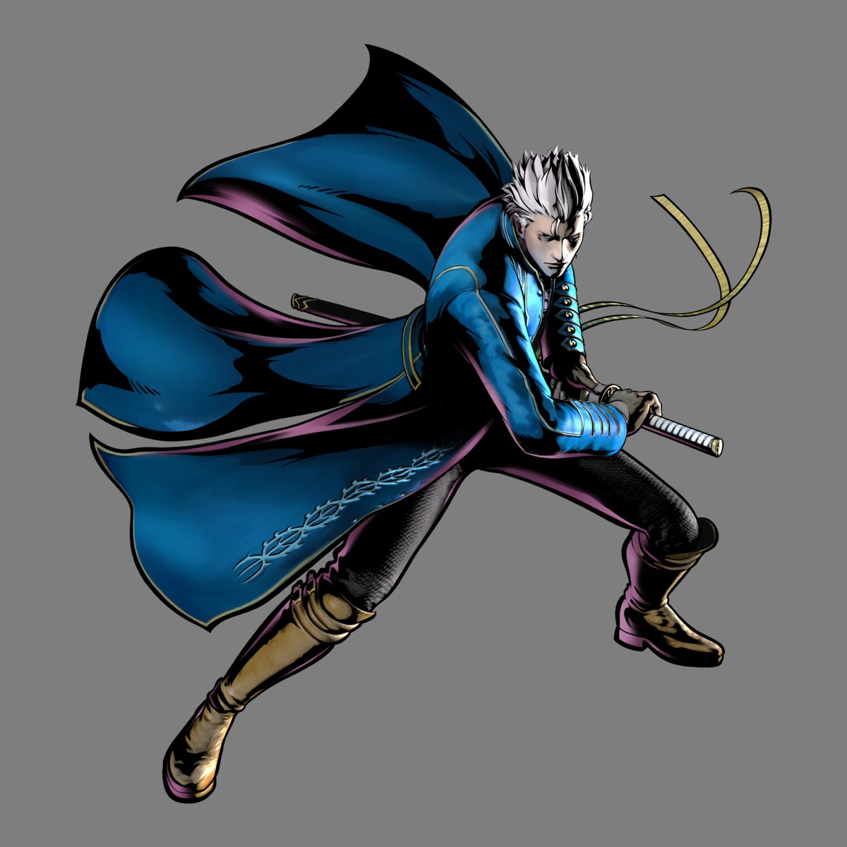 capcom, male, marvel_vs_capcom, marvel_vs_capcom_3, sword, transparent_png, ultimate_marvel_vs_capcom_3, vergil