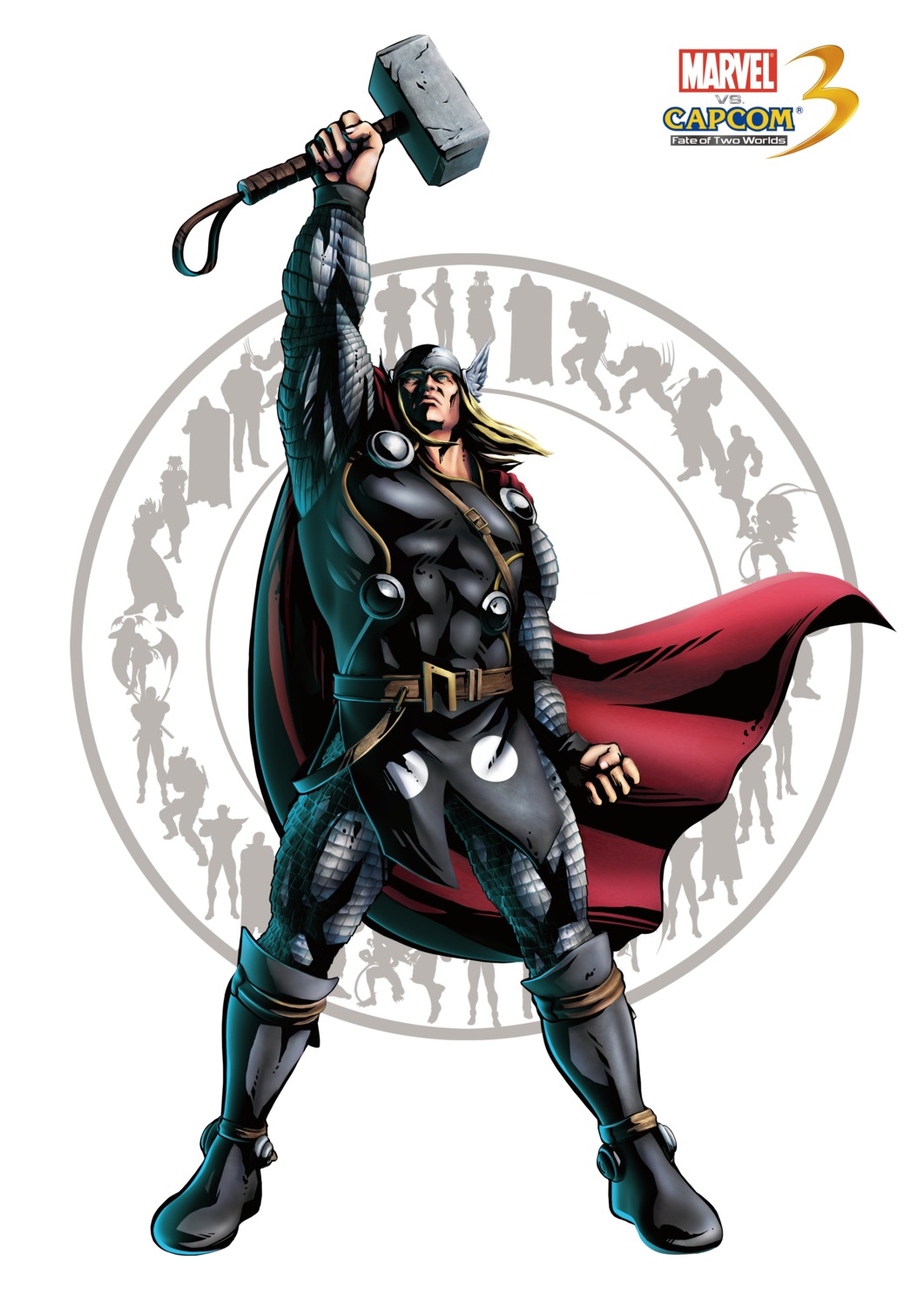 bodysuit, male, marvel, marvel_vs_capcom, marvel_vs_capcom_3, thor, weapon