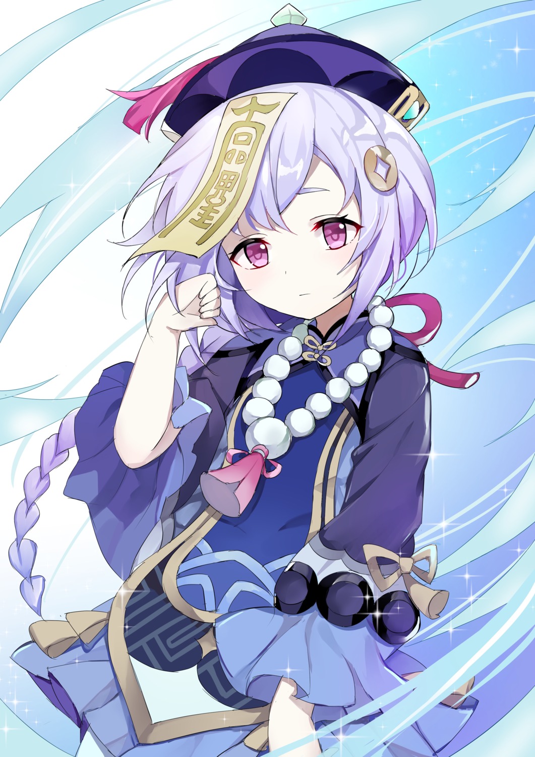 asian_clothes, feng_mao_mc, genshin_impact, qiqi