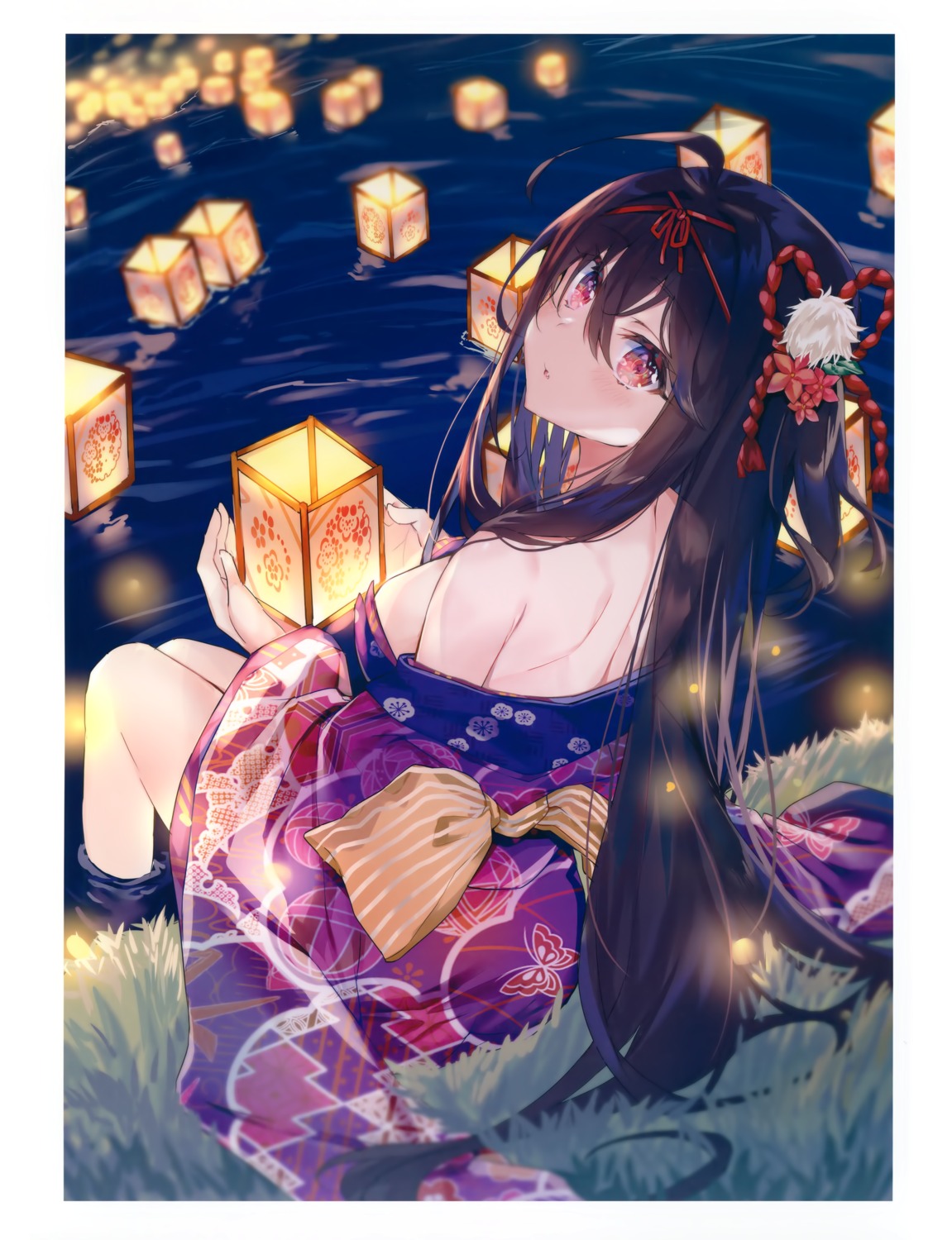 kimono, nanakagura, open_shirt