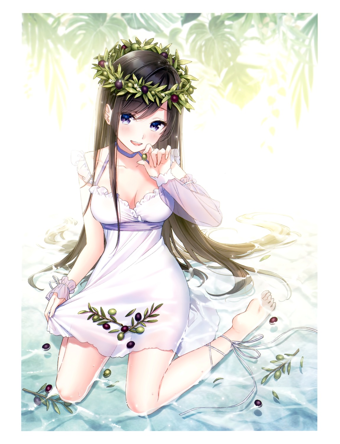 dress, masuishi_kinoto, see_through, summer_dress, wet_clothes