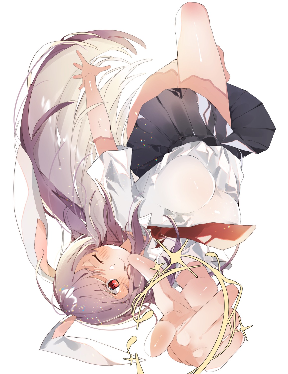 animal_ears, bunny_ears, gominami, reisen_udongein_inaba, seifuku, skirt_lift, touhou