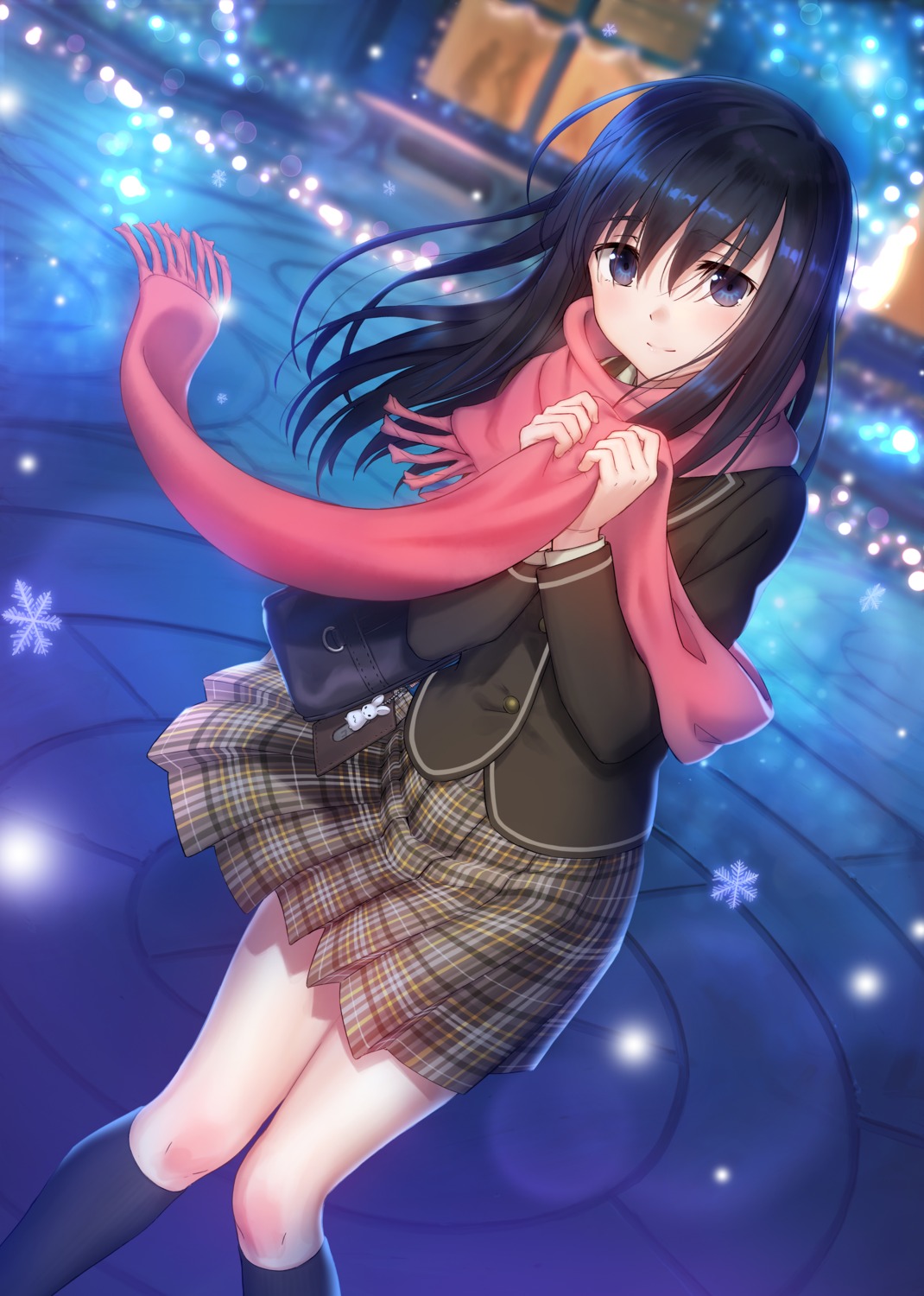 kamome_yuu, seifuku, skirt_lift
