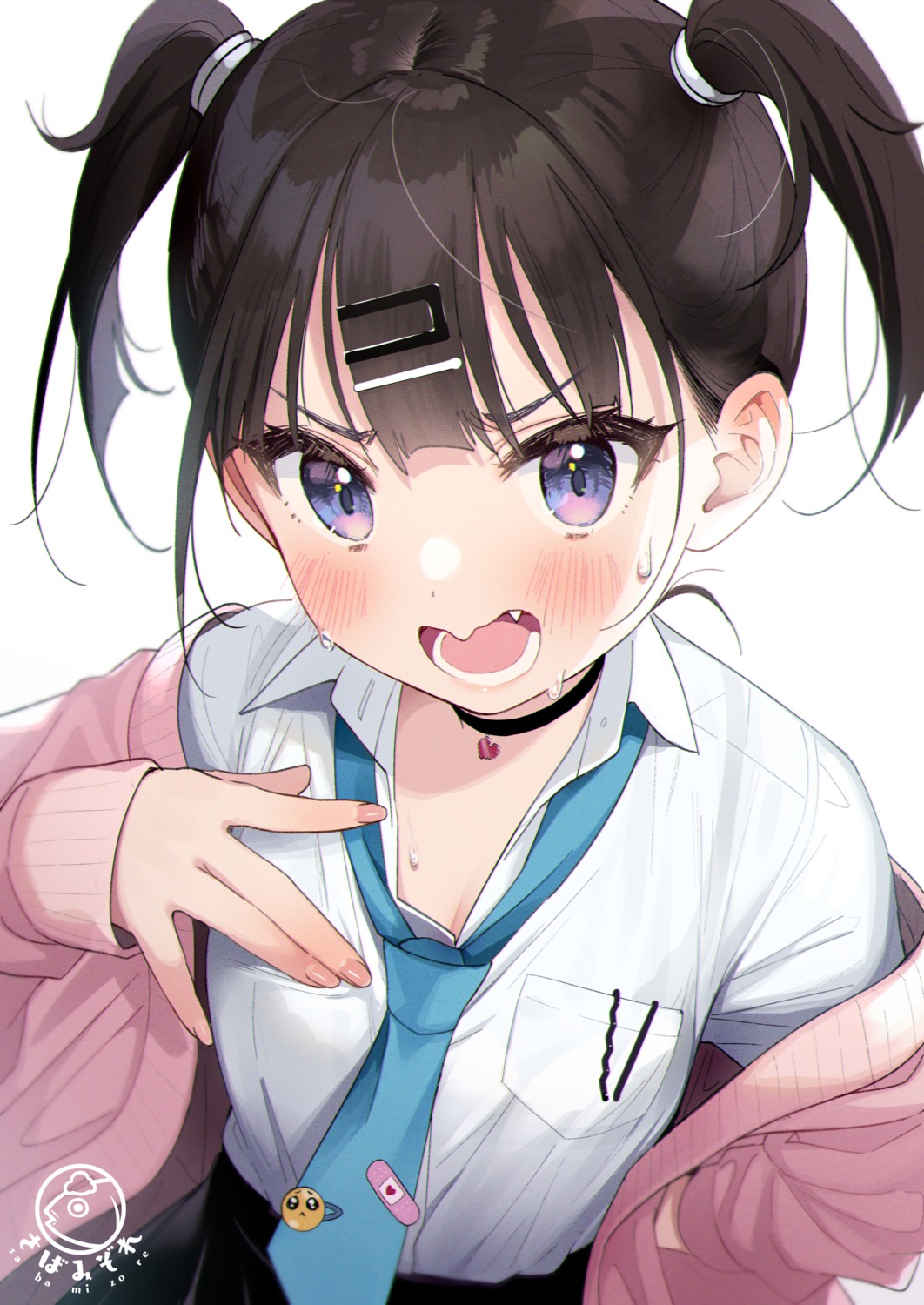 sabamizore, seifuku, sweater