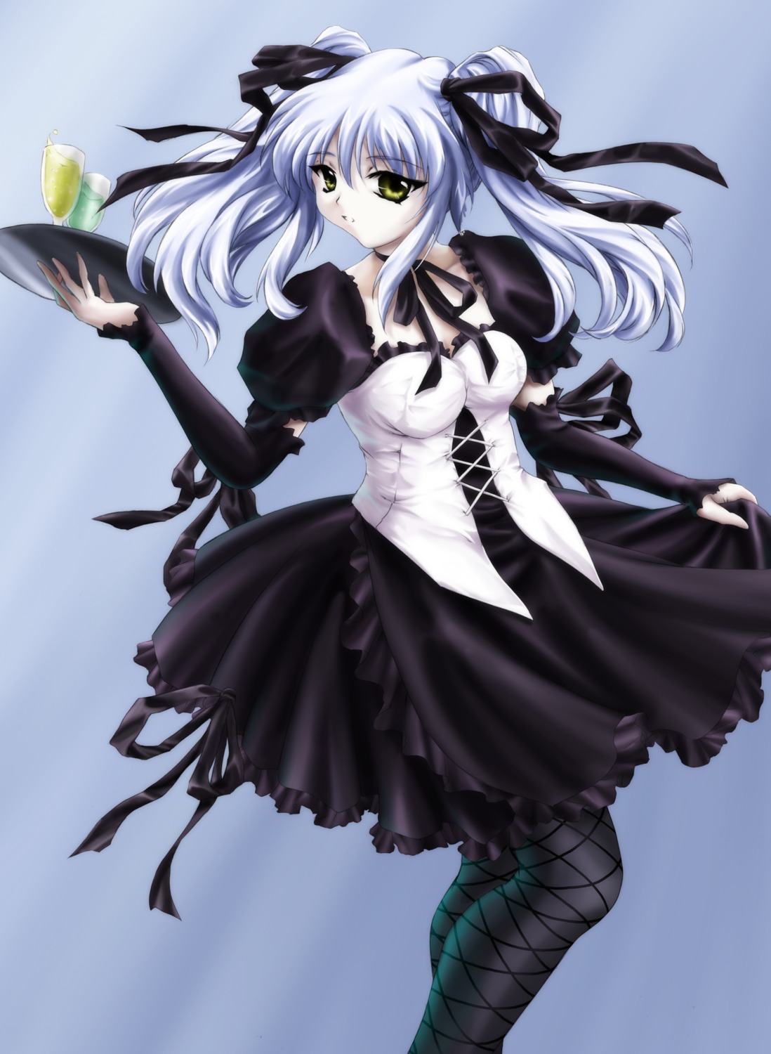 gothic_lolita, hoshino_ruri, kisaragi, lolita_fashion, martian_successor_nadesico, necomanma, pantyhose, waitress
