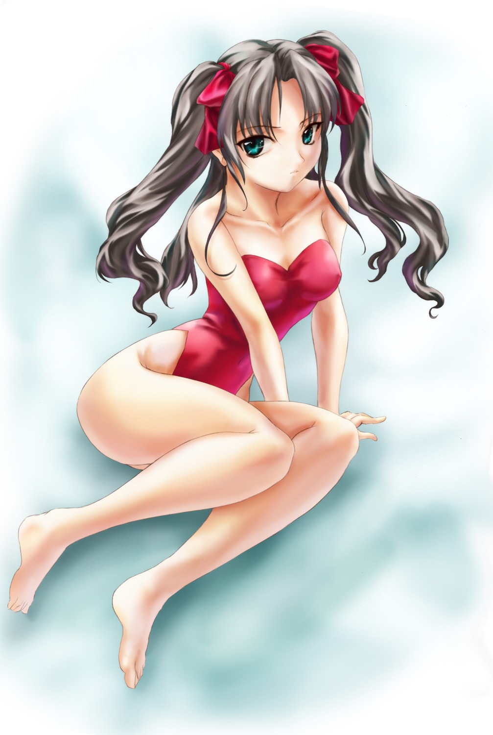 fate/stay_night, kisaragi, necomanma, swimsuits, toosaka_rin