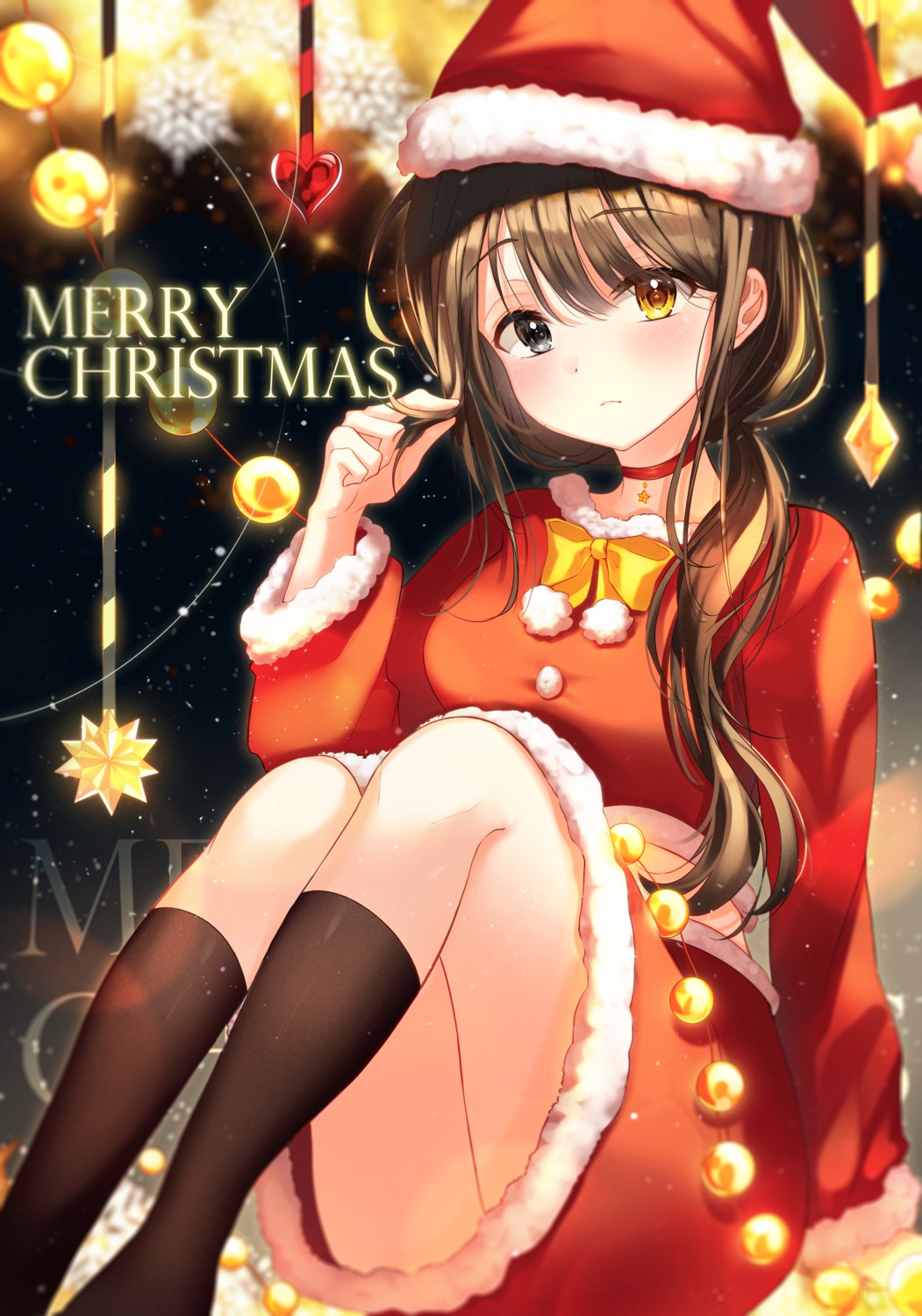 christmas, heterochromia, ia_(ia_ju72), skirt_lift