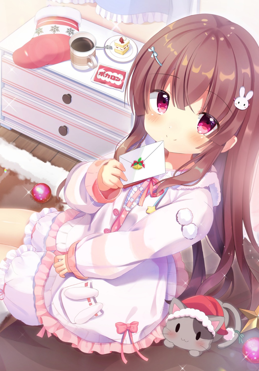 bloomers, christmas, kotoriifu, neko, pajama