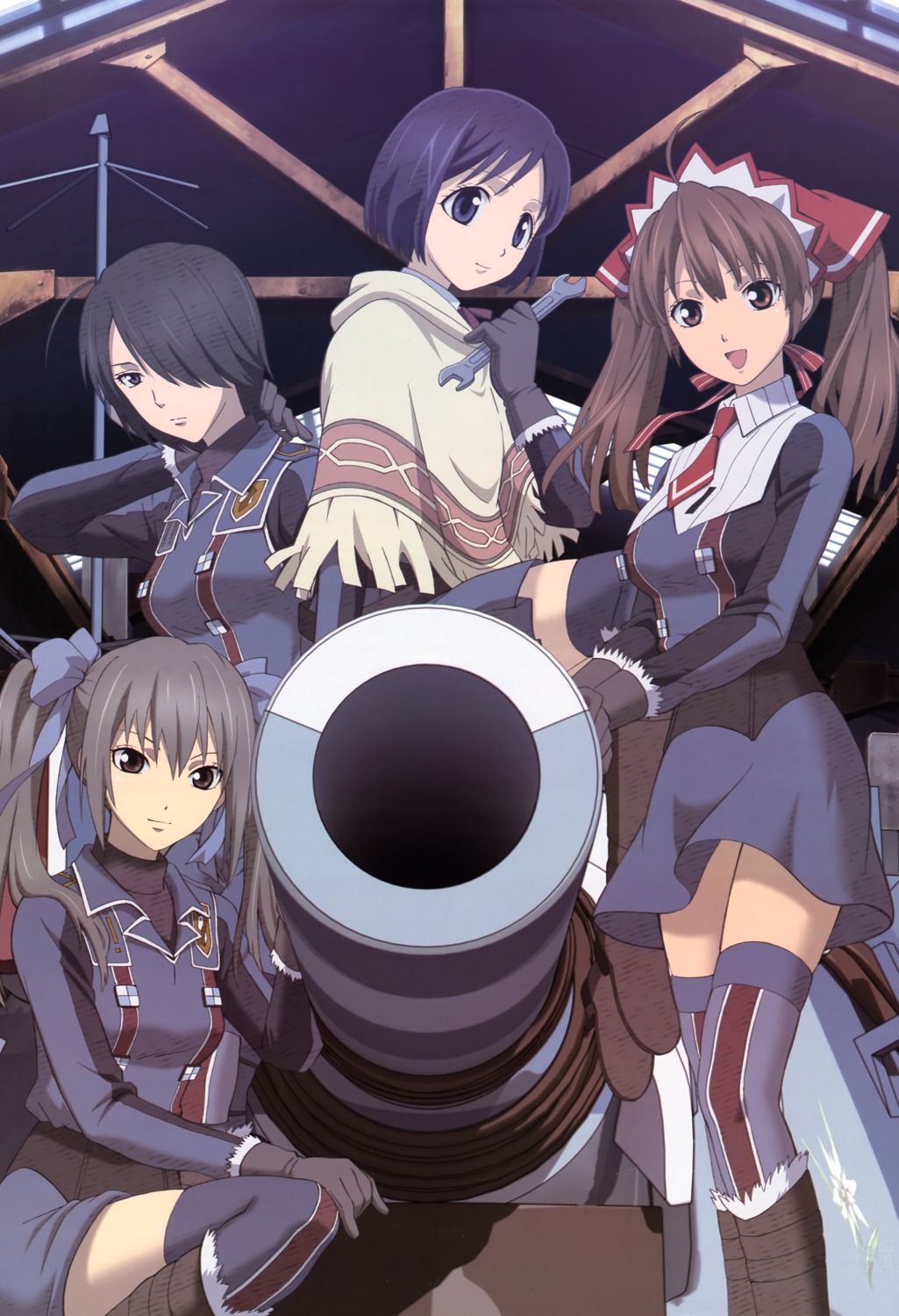 alicia_melchiott, edy_nelson, isara_gunther, marina_wolfstan, thighhighs, uniform, valkyria_chronicles