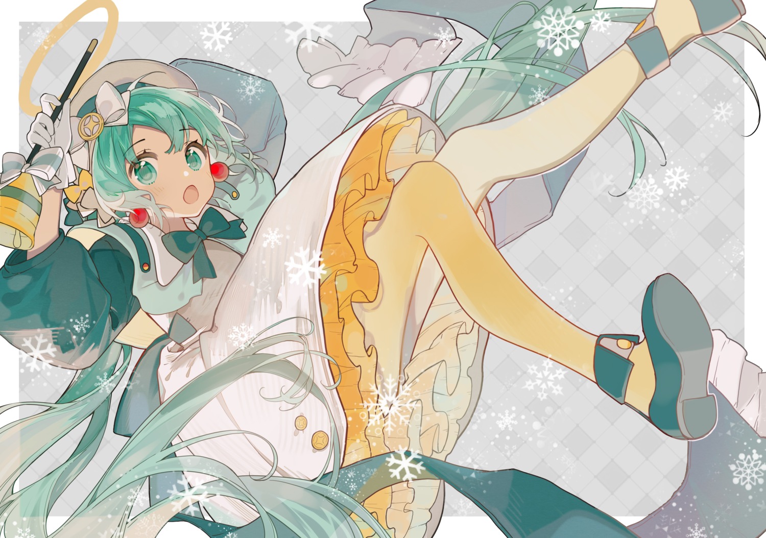hatsune_miku, kakami_(pixiv7616827), skirt_lift, vocaloid