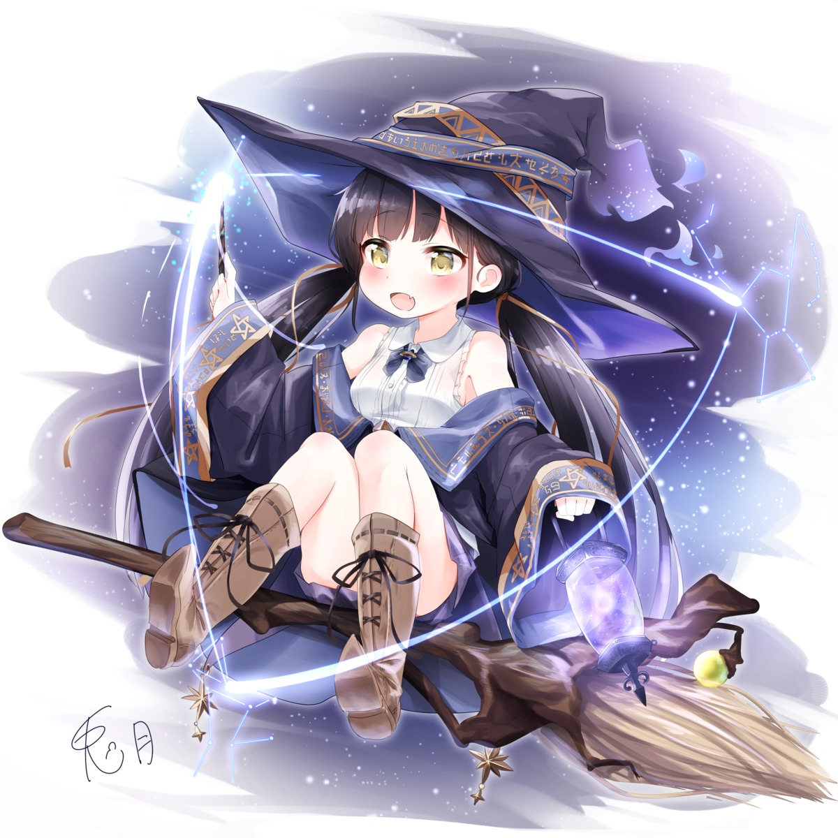 skirt_lift, utsuki, weapon, witch