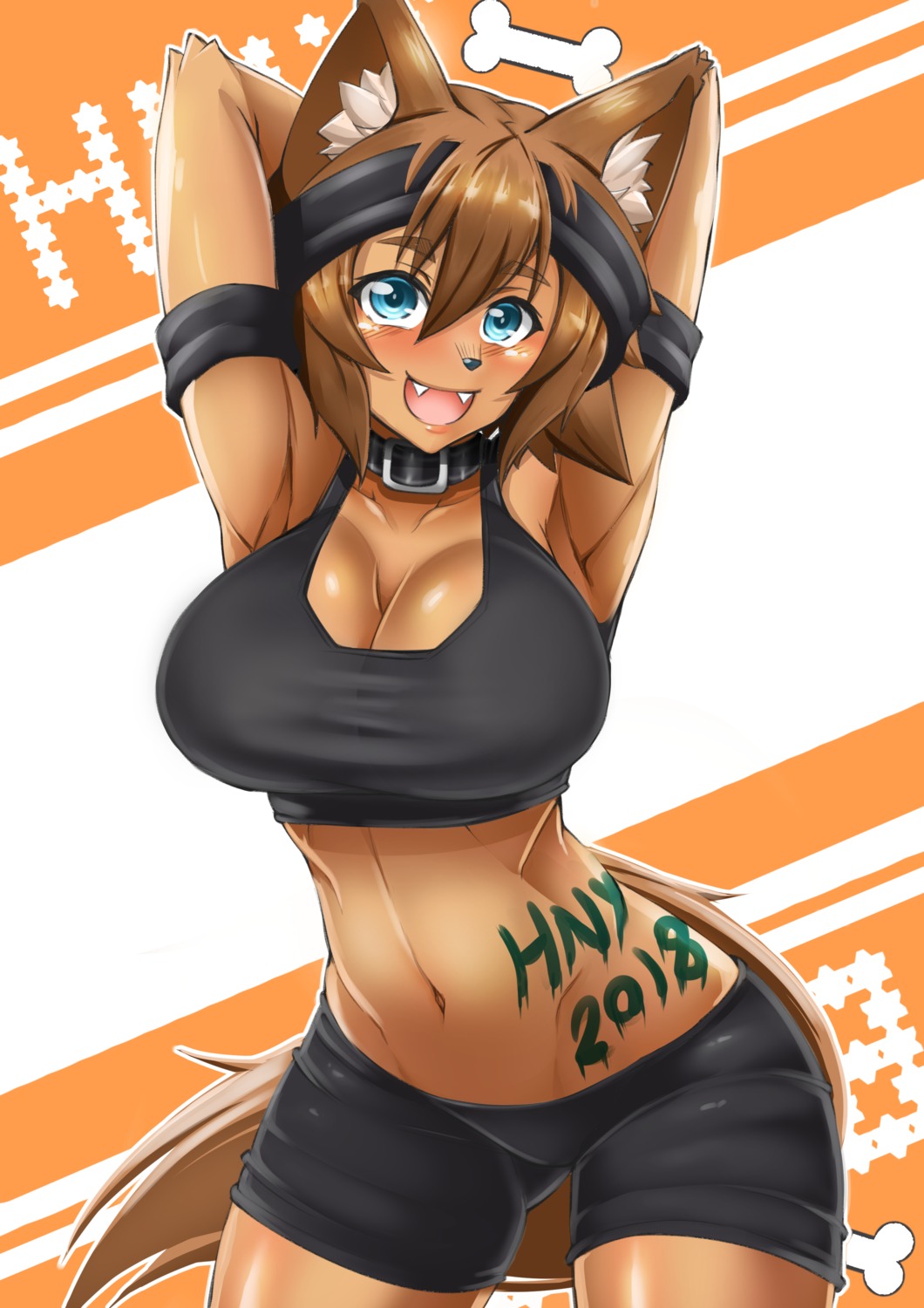 animal_ears, bike_shorts, monster_girl, monster_musume_no_iru_nichijou, polt, tail, virusotaku