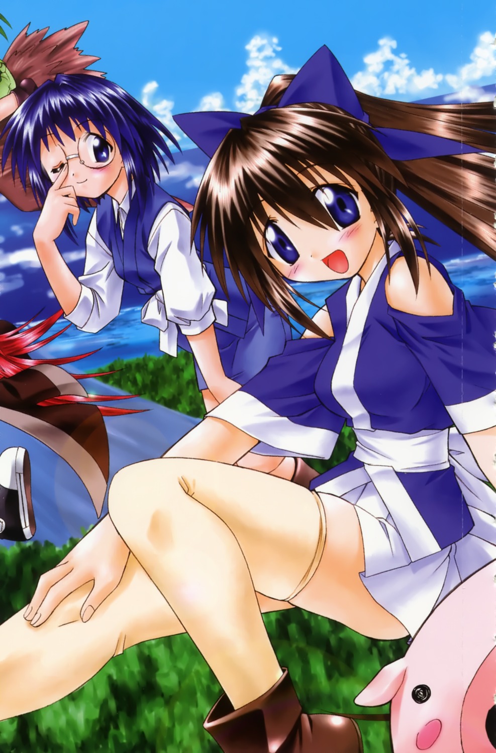 chikage, crease, fujishiro_takeshi, nagasarete_airantou, suzu, thighhighs, tonkatsu