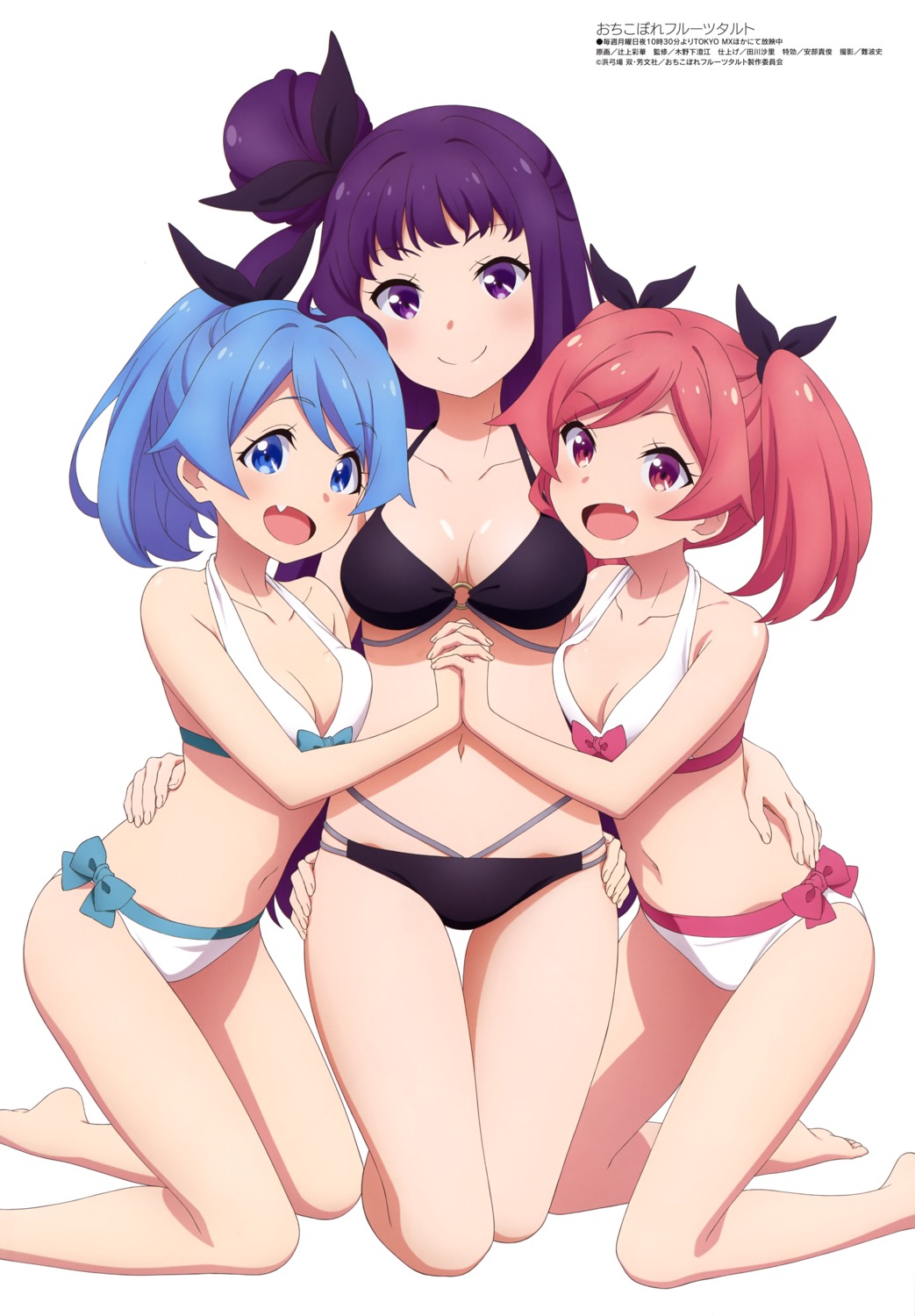 bikini, cleavage, nakamachi_nua, nakamachi_rua, ochikobore_fruit_tart, sekino_chiko, swimsuits, tsujikami_ayaka, yuri