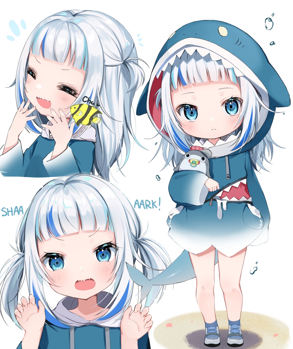 gawr_gura, hololive, hololive_english, mikeneko_mari, tail